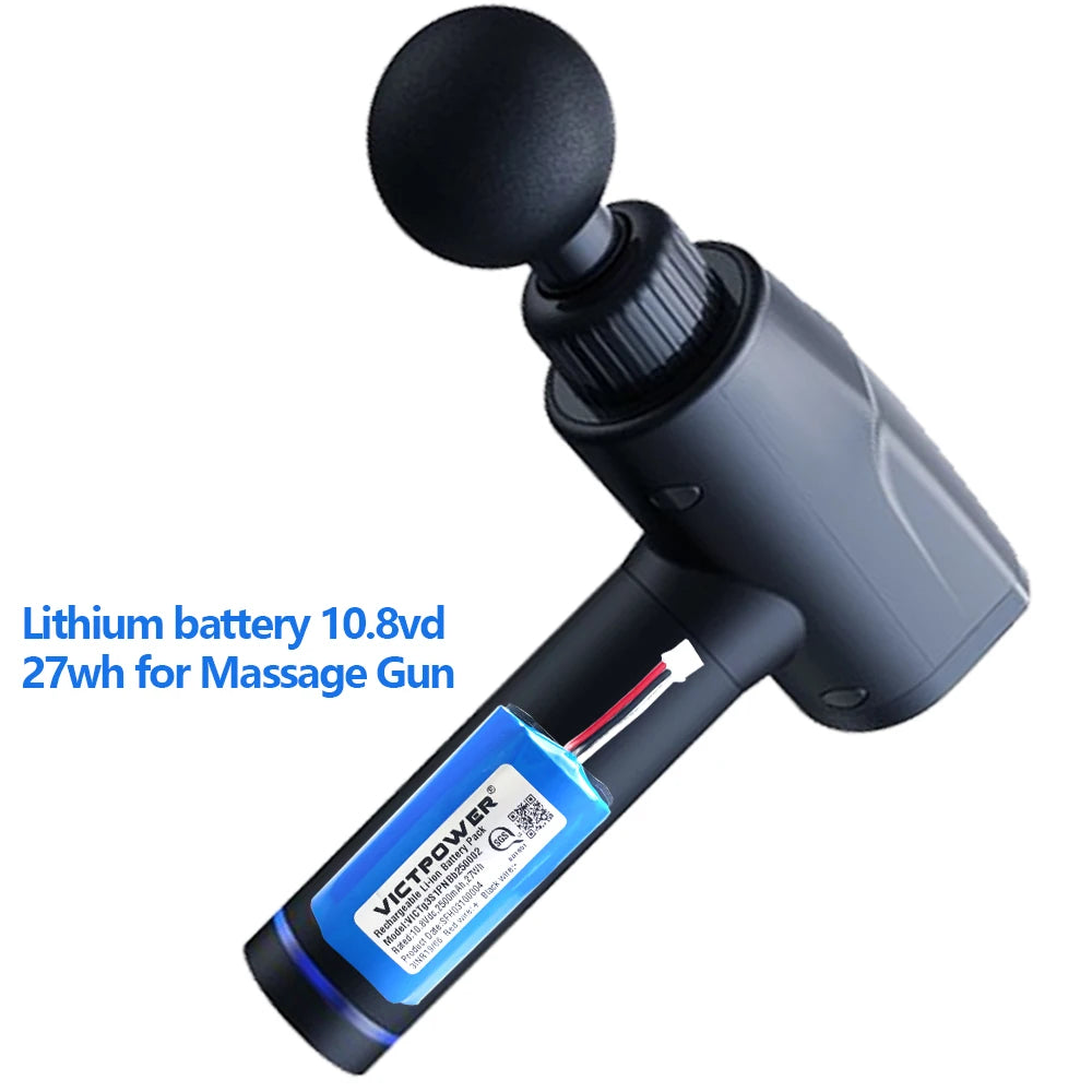 Victpower Custom 10.8V 2500mAh 36Wh Rechargeable Lithium Battery Cylindrical Ion for Gun Massage