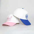 Custom Embroidered Logo Sporty 5-Panel Two-Tone Baseball Cap Wholesale Terry Cotton Dad Hat Trucker Hat Fruit Pattern Jersey