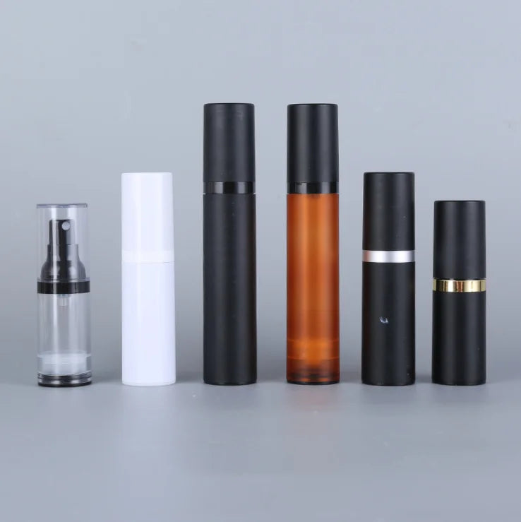 Custom Silk Screen Words Airless Serum Bottle 15ml 30ml 50ml Travel Empty Cosmetic Lotion Spray Pump Bottle