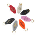 Wholesale Colorful Hot Stamping logo Plastic Custom Motel Keychain Hotel Keyrings