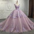 Jancember DY9943 Spaghetti Straps V-Neck Organza Flower Formal Gowns Evening Dresses Long