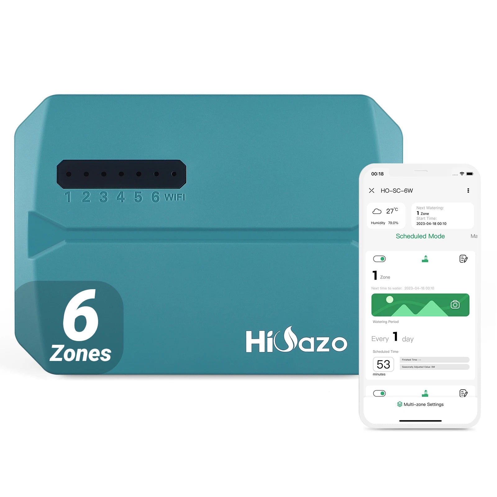 HO-SC-6W Smart Automatic Sprinkler Controller Home Garden 6 Zone