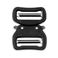 Dual Adjustable 38mm Width Zinc Alloy Quick Release Buckle Tactical Backpack Nylon Strap Buckle