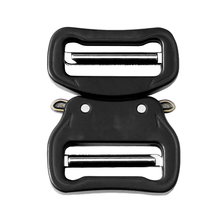 Dual Adjustable 38mm Width Zinc Alloy Quick Release Buckle Tactical Backpack Nylon Strap Buckle