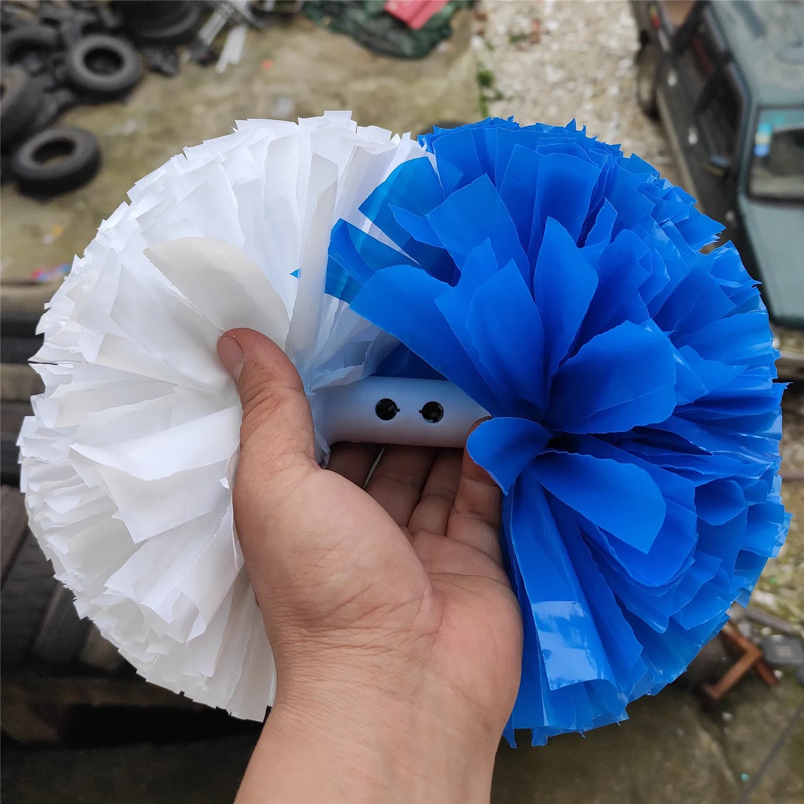 Thickened Solid Middle Double-head Cheerleading Flower Team Hand Flower Sports Meeting Performance Props
