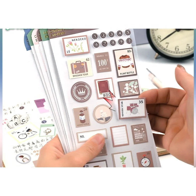 KY-202205076 Custom Logo Self Adhesive Vinyl Printing Glossy Matte A4 A5 A6 Transparent Sticker Sheet