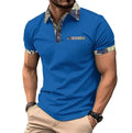 Summer New Men Waffle Shirts Color Blocked Pocket Short Sleeve Casual Polo T-shirt Top Size S-3XL MegaBDM