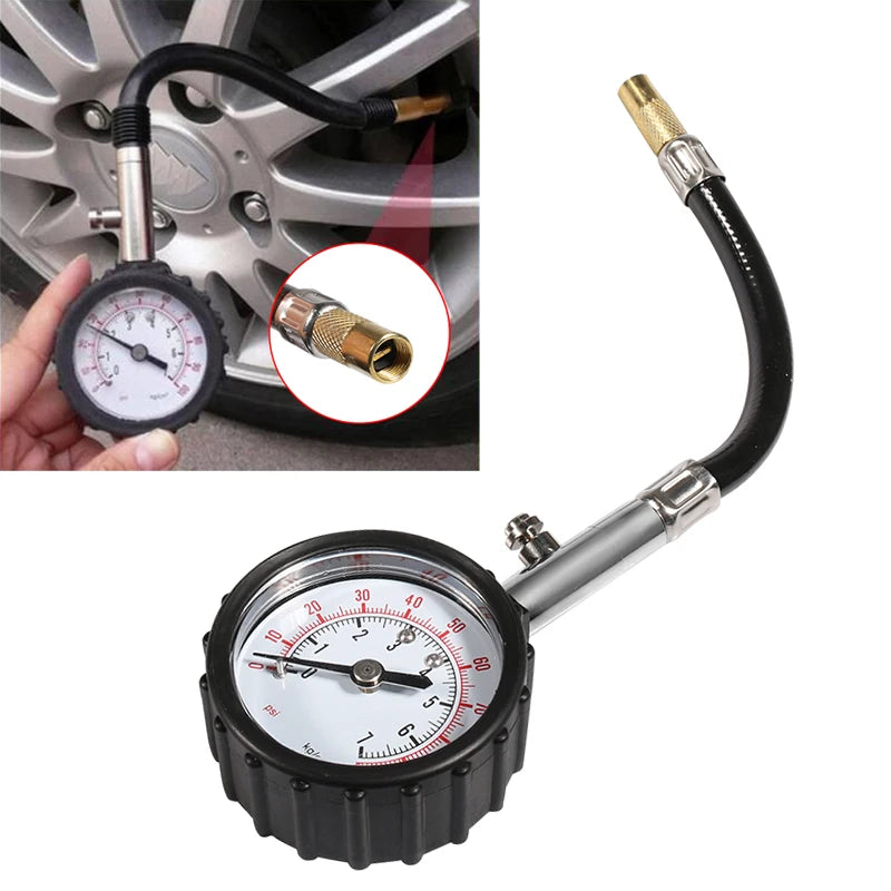 Long Tube Tire Pressure Gauge Meter 0-100Psi High-precision Tyre Air Pressure Tester for Car Motorcycle Universal