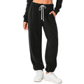 Custom Hesayep Custom Logo Women's High Waist Loose Sweatpants Drawstring Wide Womens Pants Cotton Sweatpants for Women