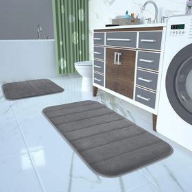 (CHAKME)Thickness Super Soft Water Absorbent with Anti-Slip Backing Bath Mat for Bathroom Floor