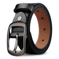 30mm Wide Women Leather Belts for Jeans Pants Fashion Dress Belt for Women With Solid Pin Buckle