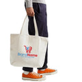 Custom Logo Printed Eco Friendly Recycled Reusable GOTS Certified Zipper Closure Custom Color Plain Blank Grocery Shopping Bag