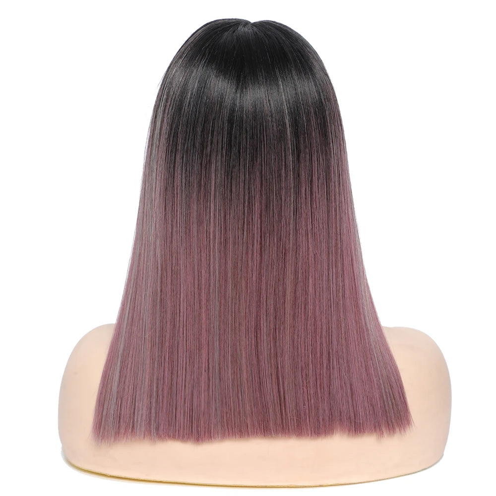X-TRESS Short Bob Straight Synthetic Hair Wig for Women Heat Resistant Fiber Beautiful Color Hair Wig Natural Style Wig in Stock