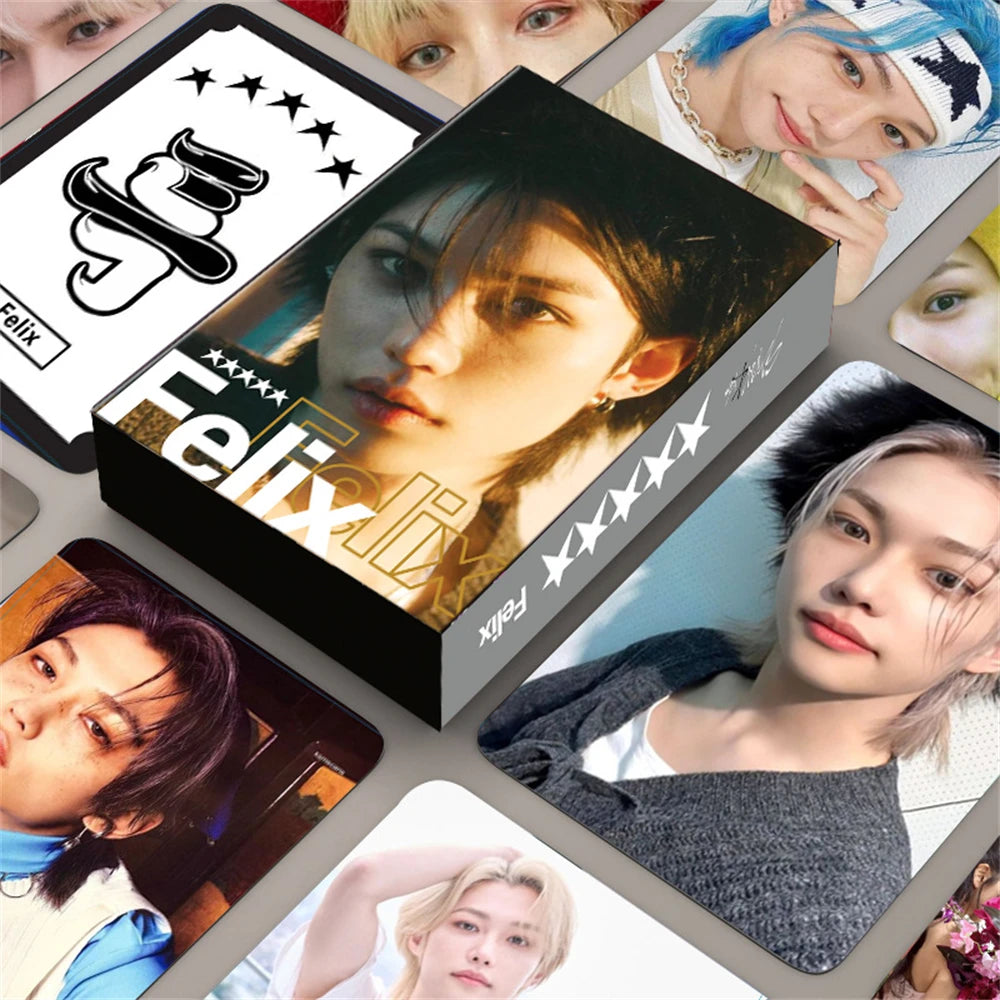 KPOP Stray Kids 5-STAR Album Photocard 55Pcs/Set Felix HyunJin Personal Postcard Double-Sided Boxed LOMO Cards Fans Collection