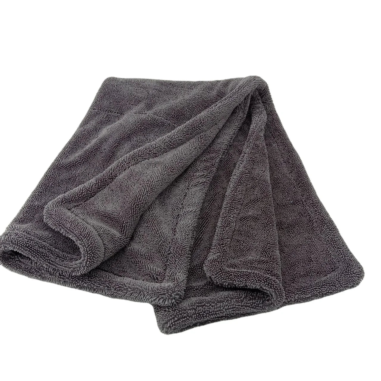 Factory Hot Sale Thick Twist Loop Towel 50x80cm Dual Layer 1200gsm Microfiber Double Twisted Towel