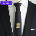 College Uniform Style School Uniform Tie Men's Women's Embroidery Retro Tiger Head Zipper Lazy Polyester Customizable ODM OEM