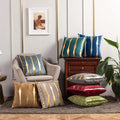 Fashion Striped Pillowcase Festival Home Bronzing Sofa Cushion Cover 45x45cm Car Soft Fabric Lumbar Pillow Cases Decorative