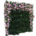 New Arrivals Cloth Back Artificial Silk Flower Wall Roll up Green Plants Wall Background for Decor
