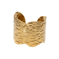 BM Waterproof Hypoallergenic Stainless Steel Gold Cuff Bangle Women