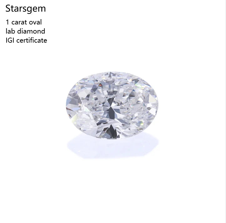 IGI GIA Certificated Lab Grown Diamond 1ct 2ct Oval Wholesale HPHT CVD Lab Created Diamond Good Price