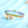 Anster Wholesale Fashion Jewelry 925 Sterling Silver Bangle Princess Women Bracelets Charm Bracelets Ladies Tennis Bangle