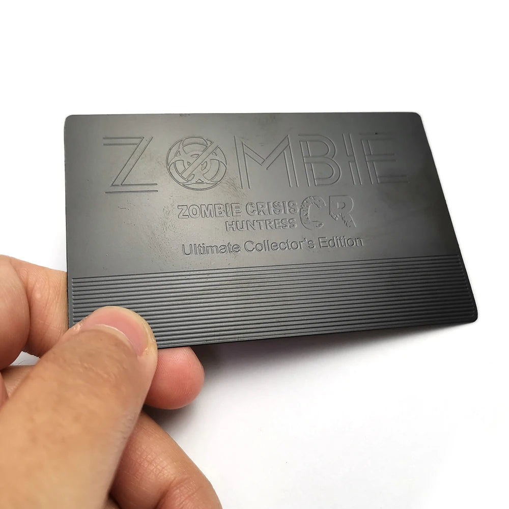 Hot Selling Customized Excellent Black Nickle Name Plate Aluminium Id Card Printing Metal Business Card