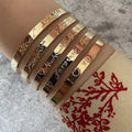 Wholesale Popular Heart Opening Bracelet 5 Piece Set Simple Smooth Bracelet for Women