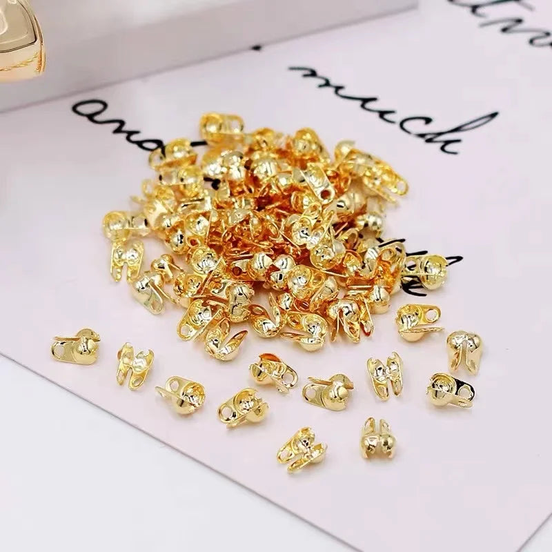 Factory Wholesale 14K Gold Plated Brass Clasp Jewelry Findings Components