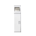 Waretary Bathroom Storage Cabinet with Roll Toilet Paper Holder Wall Mounted Narrow Tall Slim Cabinet Storage Waterproof Mois