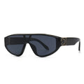 ADE WU CC6968 Fashion Brand Designer Sunglasses Women One Piece Millionaire Sun Glasses UV400 Oversized Shades