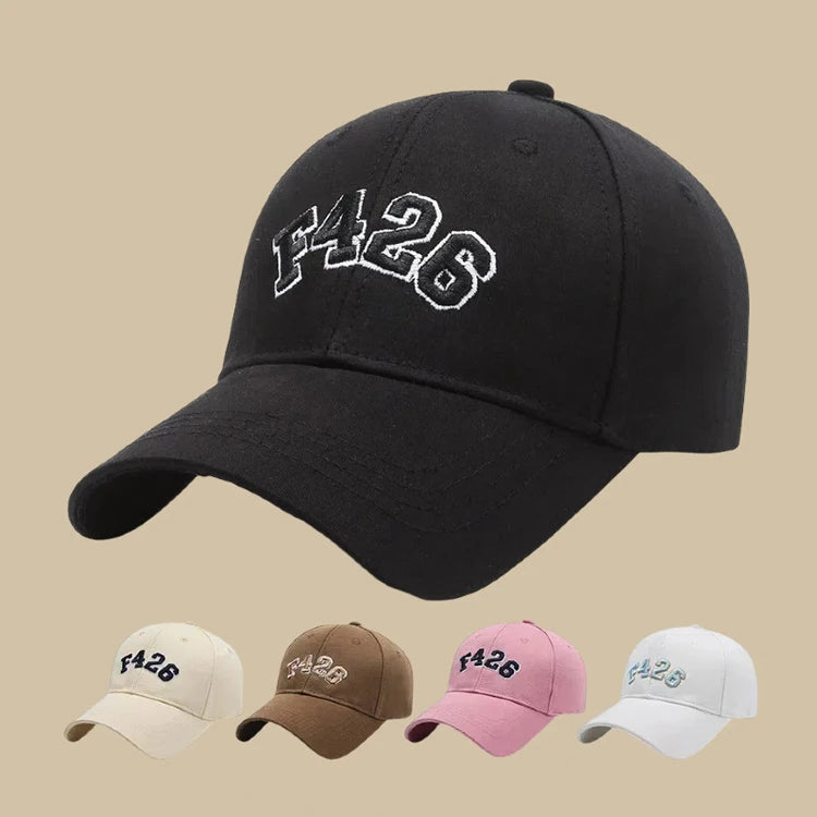 High Quality 6 Panel Custom 3D Letter Embroidered Sunshade Hat Curved Brim Spring Summer Female Outdoor Sport Baseball Cap