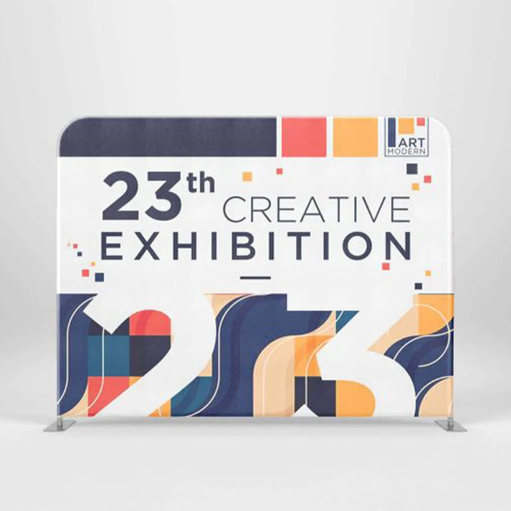 Foldable Decorative Background Frame Customized Elastic Fabric Cover Aluminum Frame Exhibition Stand
