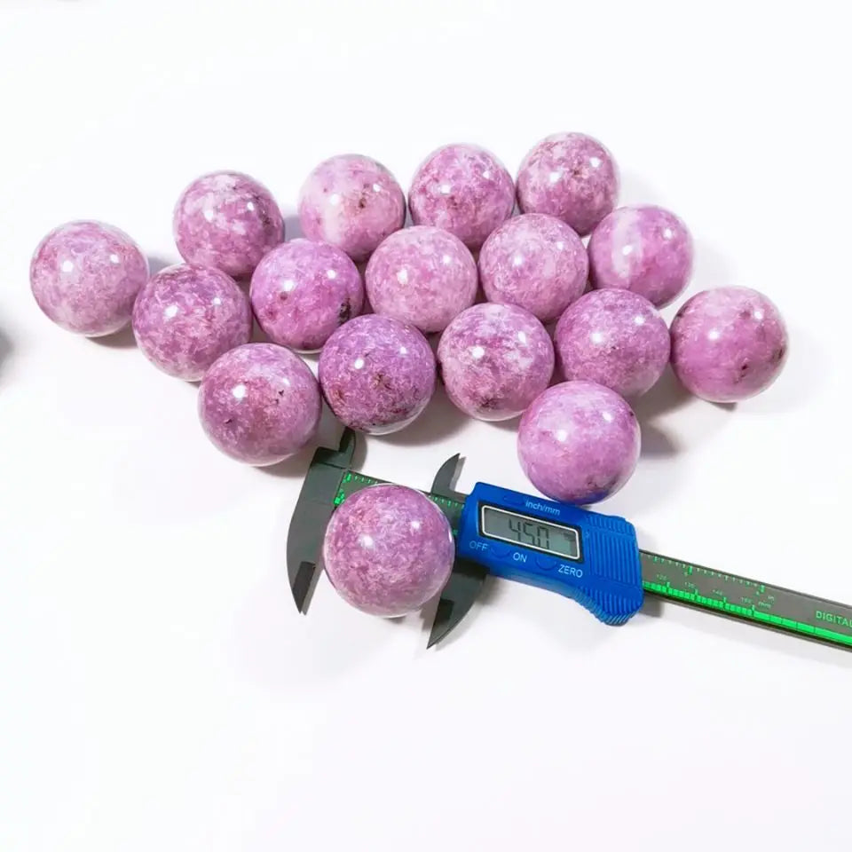 HZ HZ Lepidolite Ball Sphere Wholesale  Negative Ion Volcanic Energy Stone Health Jewelry Solid Ball