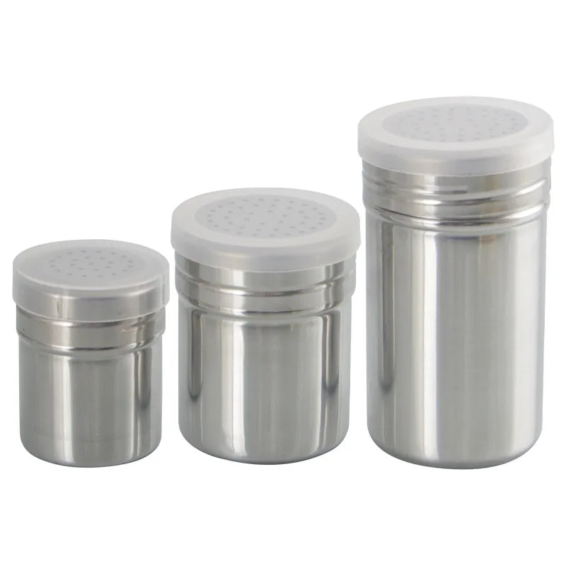 Multi-purpose Stainless Steel Salt Sugar Bottle Kitchen Gadgets Spice Pepper Shaker Spice Jar Seasoning Can  With Rotating Cover