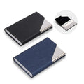 Hot Trending Business Name Card Holder Luxury Pu Leather & Stainless Steel Multi Card Case Wallet Credit Card Id Case/holder