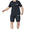 Custom Logo Sauna Sweat Suit for Men Sauna Short for Lose Weight Compress Tank Top Slimming Running Sauna Suits