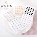 Ason Jewelry Fashion Simple Kids PVD Gold Plated Stud Earrings 4mm-8mm Size Stainless Steel Heart Stud Earrings
