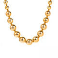 Wholesale Stainless Steel Extention Chain Plastic Beads Beaded Gold Plated Necklace Jewelry Women Supplier