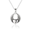 316L Stainless Steel Heart Angel Wing Cremation Ash Pendant Necklace Jewelry for Women