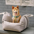 Portable Small Pet Car Seat Pet Booster Seat Dog Bed Travel Safety Car Carrier with Side Pocket Storage Removable Washable