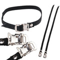 1 Pair Foldable Durable Cycle Pedal Non Slip Strap Bike Spinning Cycling Shoe Toe Casing Tie Rope Workout Security Belts