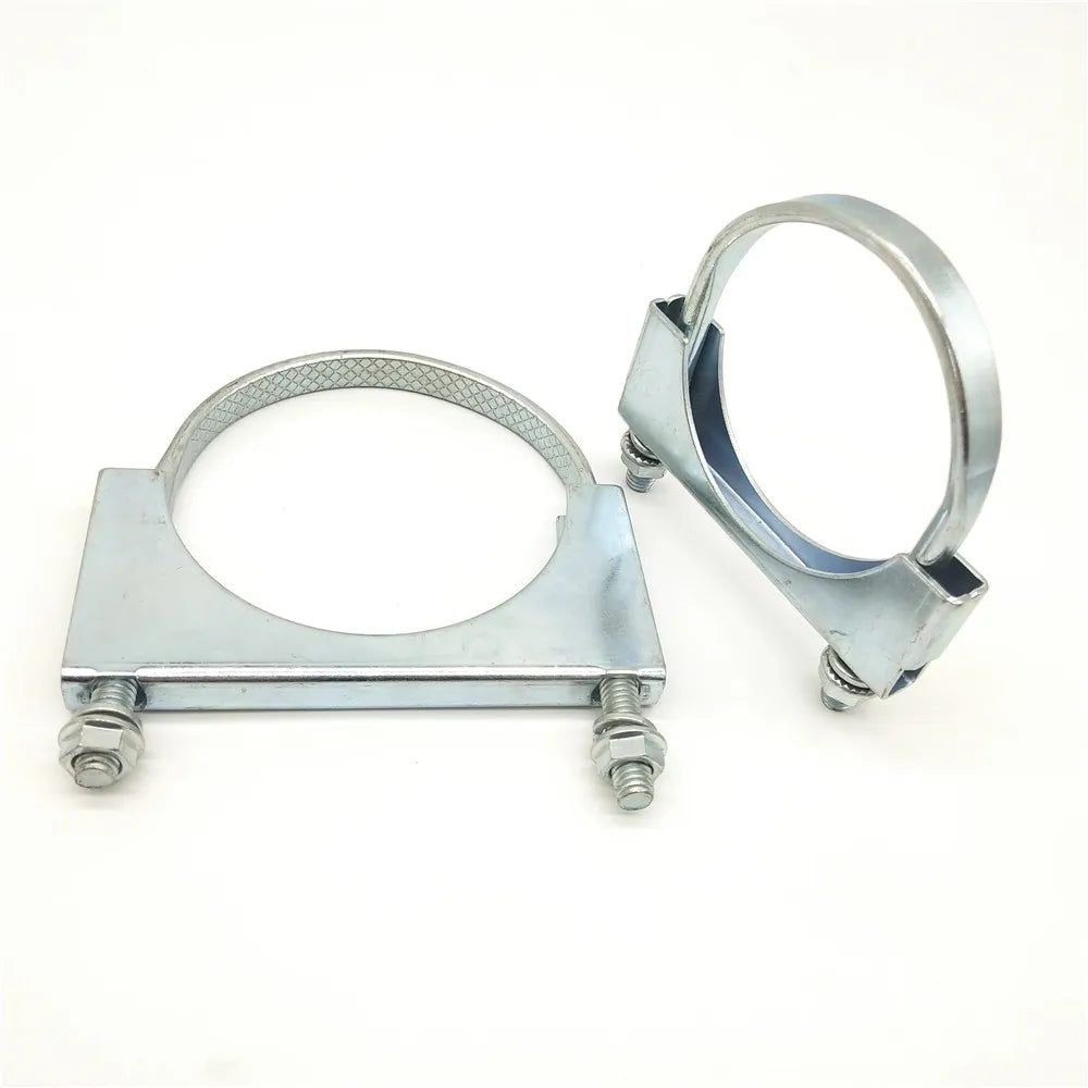 SS 304 U Bolted Clamp 63.5 mm Auto Exhaust Pipe Clamp Galvanized U Type Muffler Clamp 2.5" MegaBDM