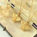 Ins Style Hip-hop Trend Angel Pendant Necklace Female Personality Versatile Niche Titanium Steel 18k Gold Clavicle Chain