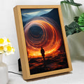 Cartoon Wood Poster LED Light Wall Art Painting Poster Picture Frame Home Decor Anime Light Box Lamp Bedroom
