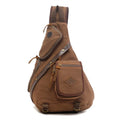 Wholesale Luxury Retro Single Shoulder Sling Bag Durable Crossbody Chest Canvas for Men Geometric Portable Multiuse Hiking Sling