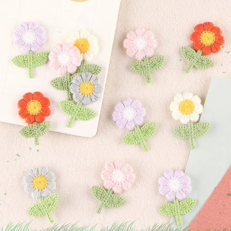 New Cute Sew on Embroidery Flower Patches Appliques for Garments Bag Decoration