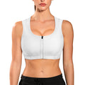 Comfortable Breathable Nylon Elastic Bra Zip Sports Bras for Women Fitness