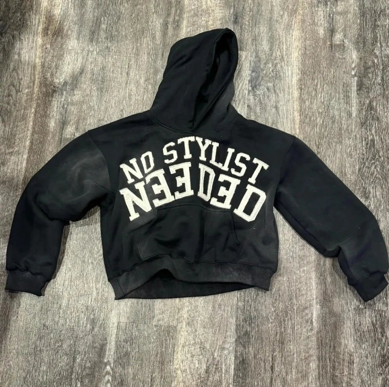 Men's Casual 100% Cotton Acid Wash Streetwear Hoodie and Jogger Set Custom Embroidered Patch Logo  Autumn 3D Woven Method