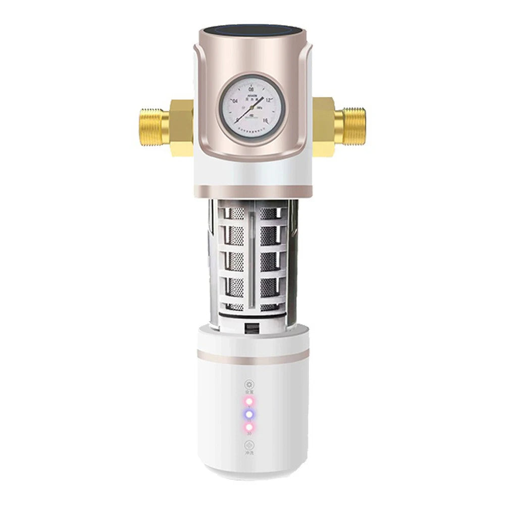 1/2 3/4 Inch Stainless Steel Mesh Water Purifier Tap House Automatic Backwash Pre-filtration Timing Function Manual Power Source