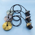 Vintage Pendant Light Cord Set Industrial Hanging Light Kit 2 Core Cable PVC Lamp Cord 10cm Canopy Chandelier Lighting Fixtures